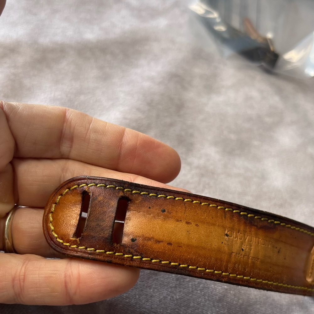 Authentic Louis Vuitton Vanchetta Leather Strap Pad Shoulder Replacement z64 - Picture 2 of 8